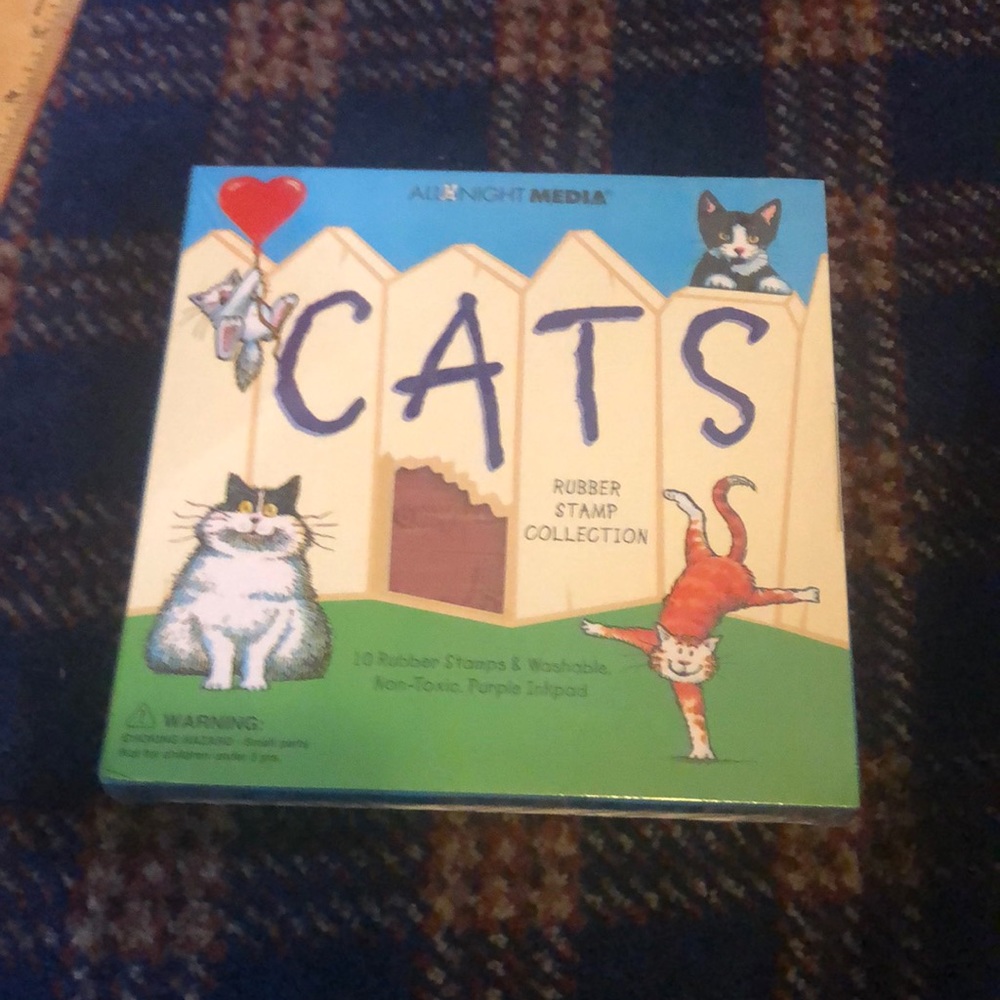 Vintage all night media cat stamps NEW sealed